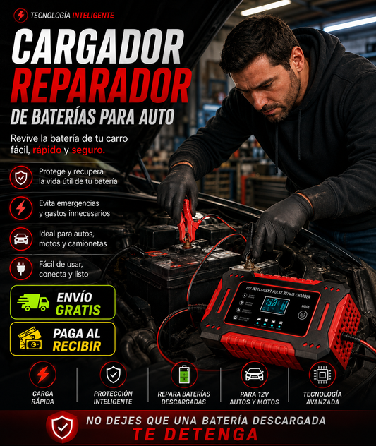 PowerPulse™ Cargador Reparador de Baterías Inteligente