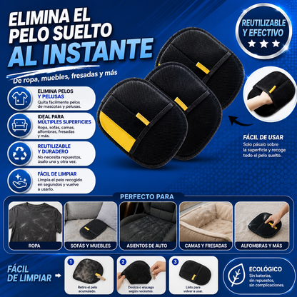 Guante Removedor de Pelo 2 en 1 - Negro