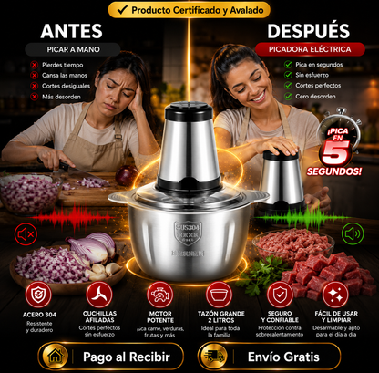 Picadora Eléctrica de Alimentos 2 litros
