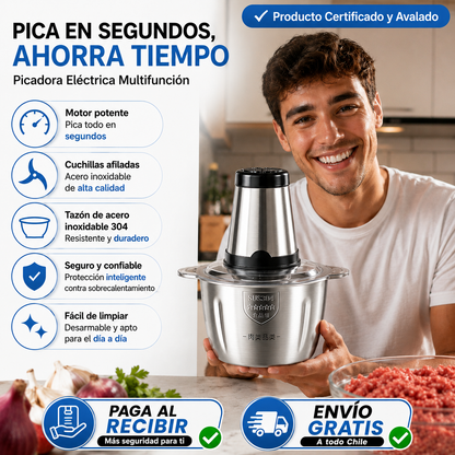 Picadora Eléctrica de Alimentos 2 litros