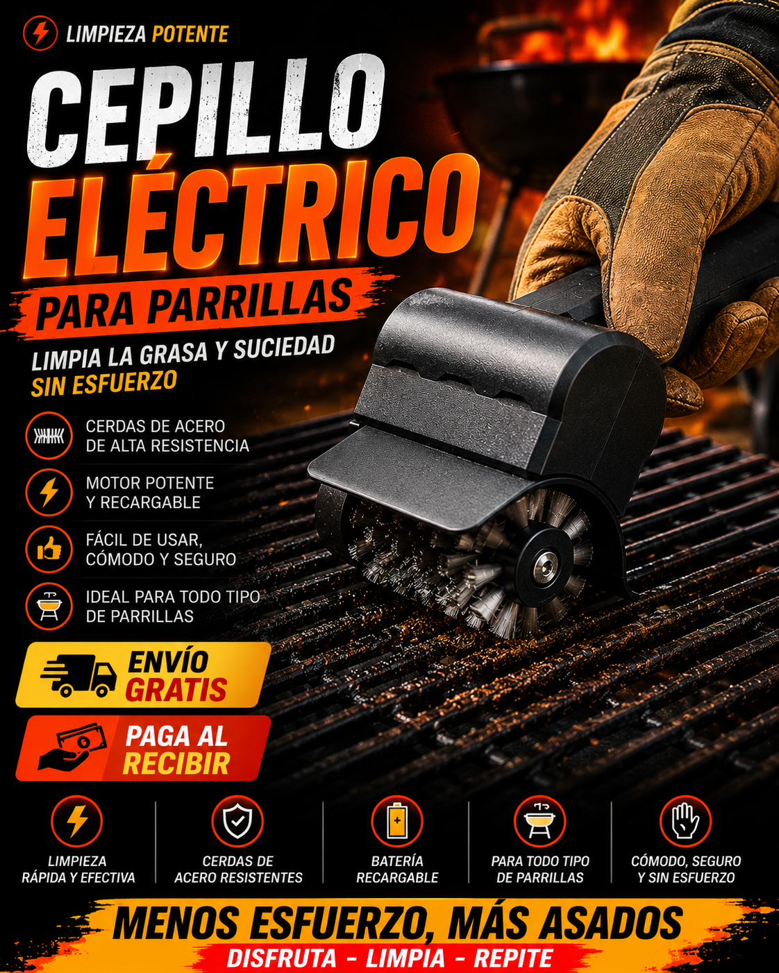 SmartGrill Pro™ Limpiador de Parrillas